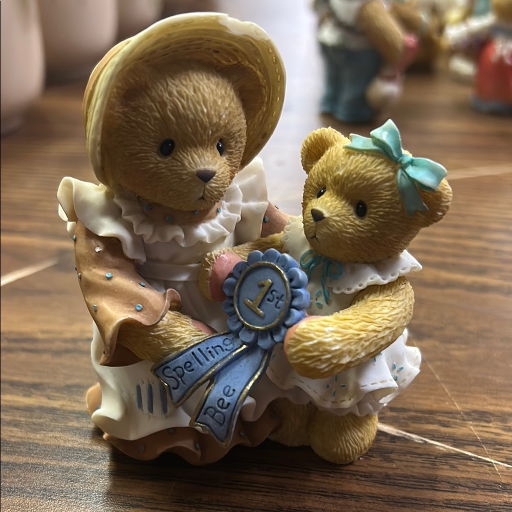 Cherished Teddies Figurine with Yellow and Blue